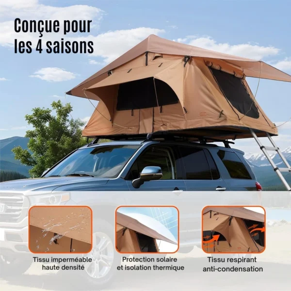 Tente de toit pliable